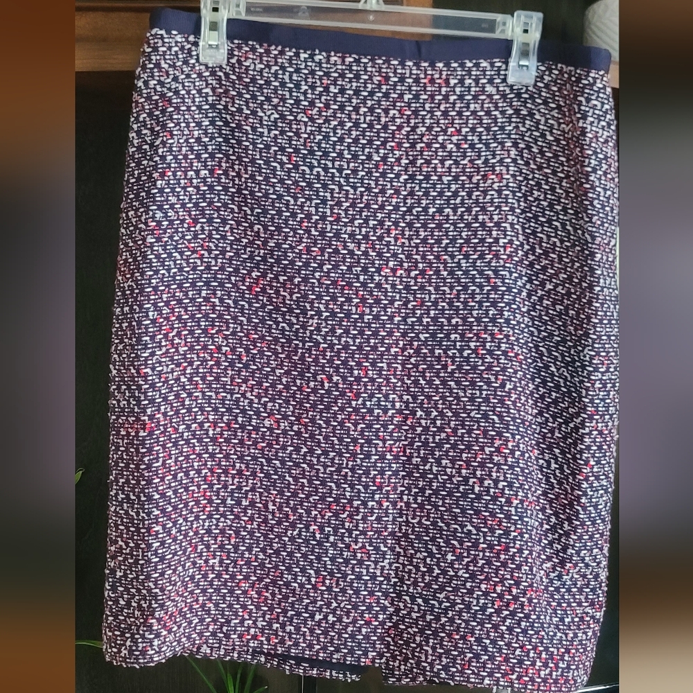 Talbots Tweed Pencil Skirt - Black and Pink